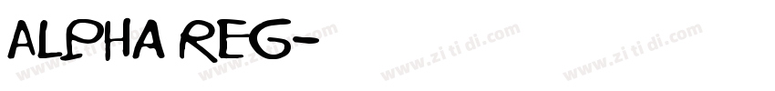 Alpha Reg字体转换
